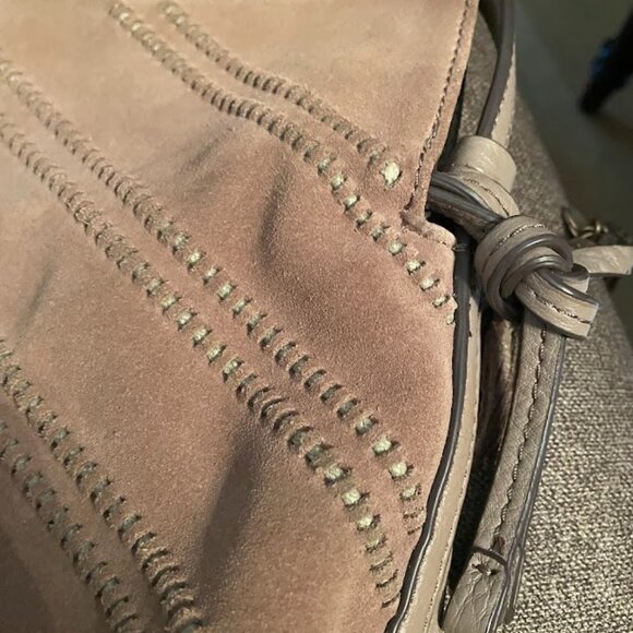 Nella Leather and Suede Hobo Bag Vince Camuto, Mink color - Picture 10 of 16